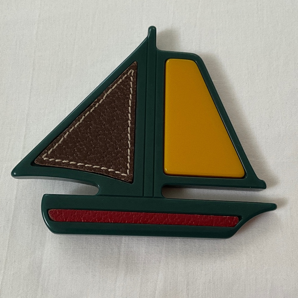 PRADA Sailboat Bag Pin Brooch